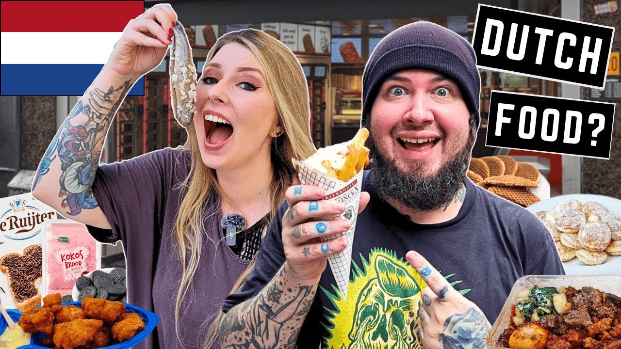 Dutch STREET FOOD TOUR in the Netherlands 🇳🇱 - BEST FOOD in Amsterdam you MUST TRY!