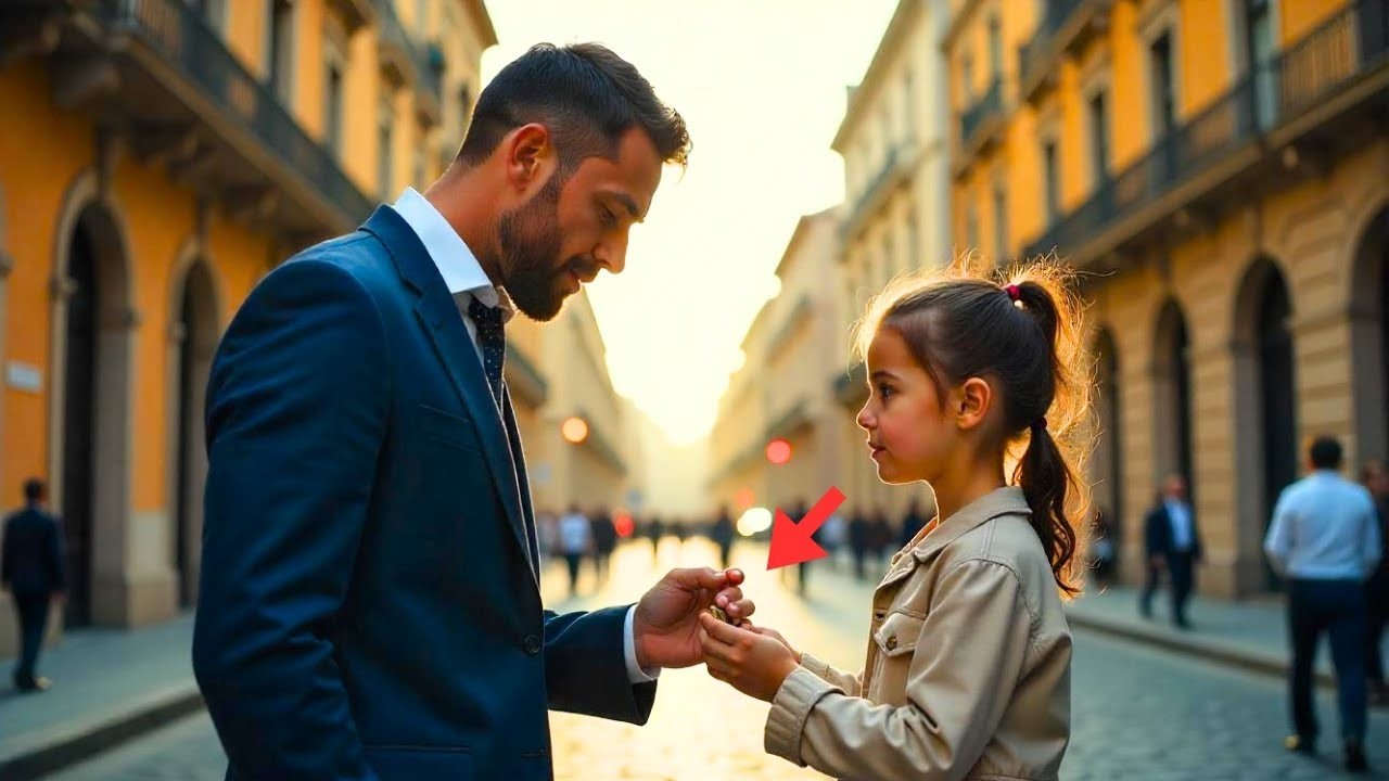 Fetiță săracă îi dă ultima monedă unui milionar… Dar ce spune apoi îl face să se prăbușească