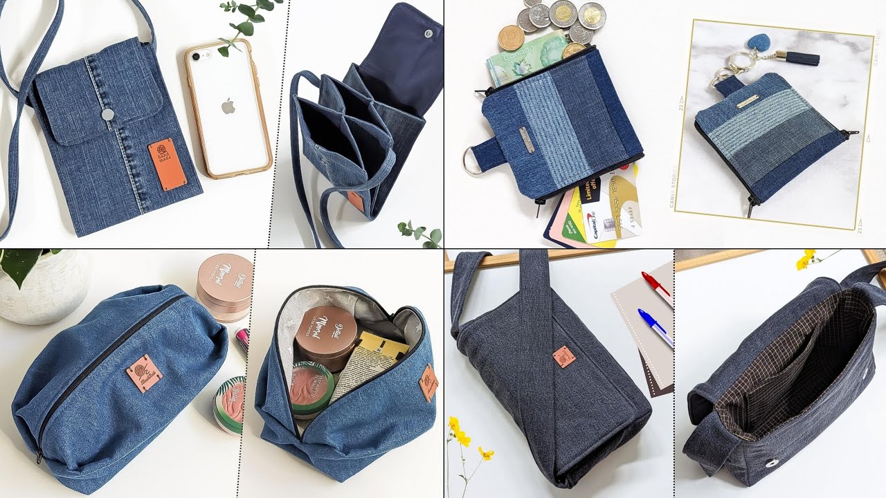 4 DIY Old Jeans Ideas | DIY Denim Bags and Purse | Compilation | Bag Tutorial | Upcycle Crafts