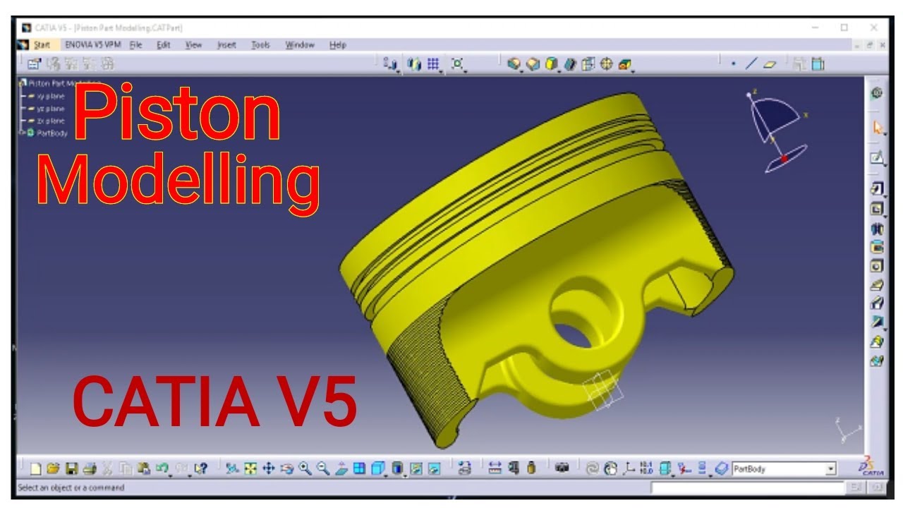 HOW TO DRAW PISTON in CATIA V5
