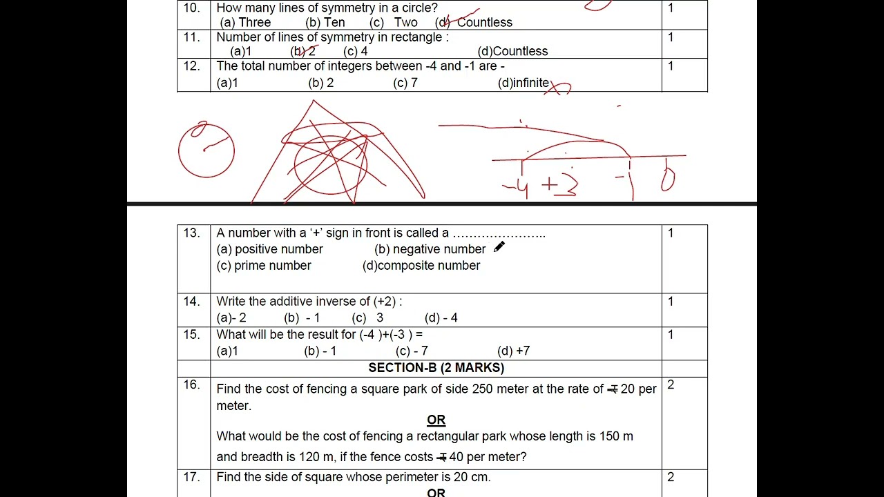 CLASS -6 MATHS / ANNUAL EXAM QUESTION PAPER /SESSION 2025 -26 / SESSION ENDING EXAM FOR KV STUDENTS