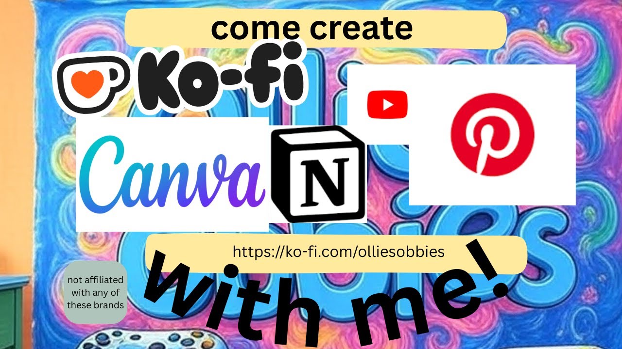 Ollies-Obbies Live Stream creating with canva using Pinterest YouTube and Kofi for distribution