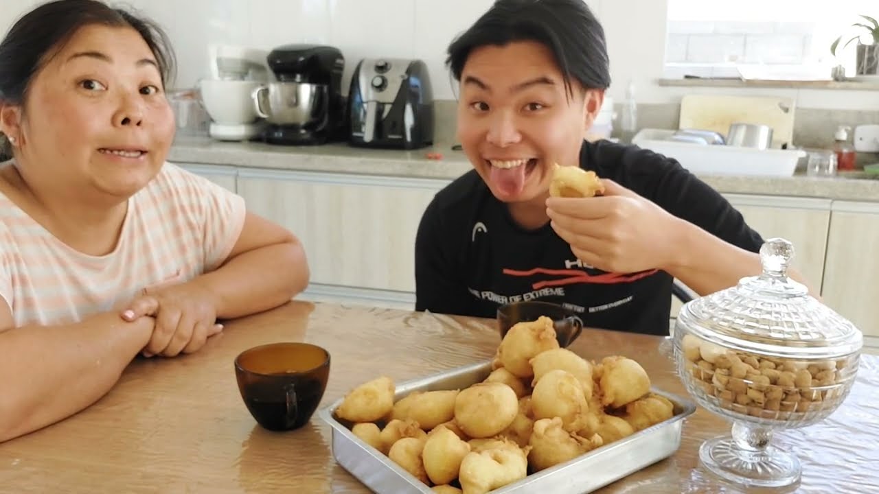 FIZ BOLINHO DE CHUVA SEM GLÚTEN SEM TRIGO | sem açúcar refinado | sem lactose | RECHEADO COM BANANAS