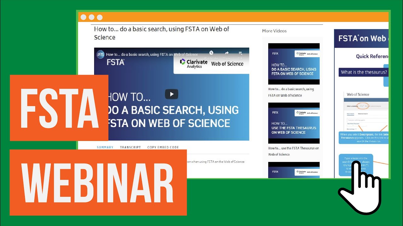 Webinar: the FSTA database for research in food and health science