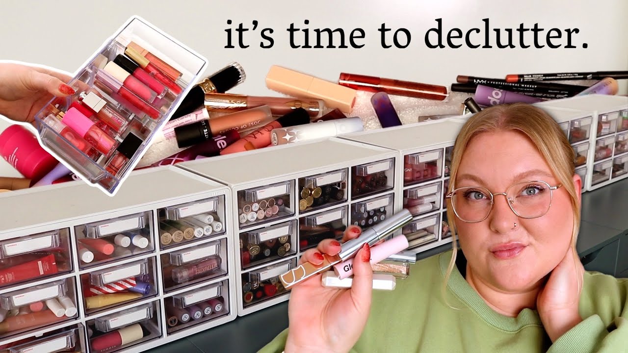 ruthlessly decluttering my huge makeup collection