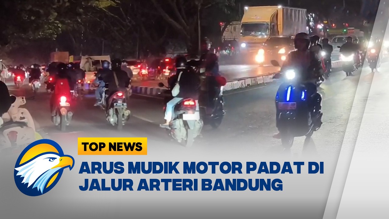 Arus Mudik Motor Padat di Jalur Arteri Bandung, Terpantau Lancar Menjelang Lebaran 2026 - Top News