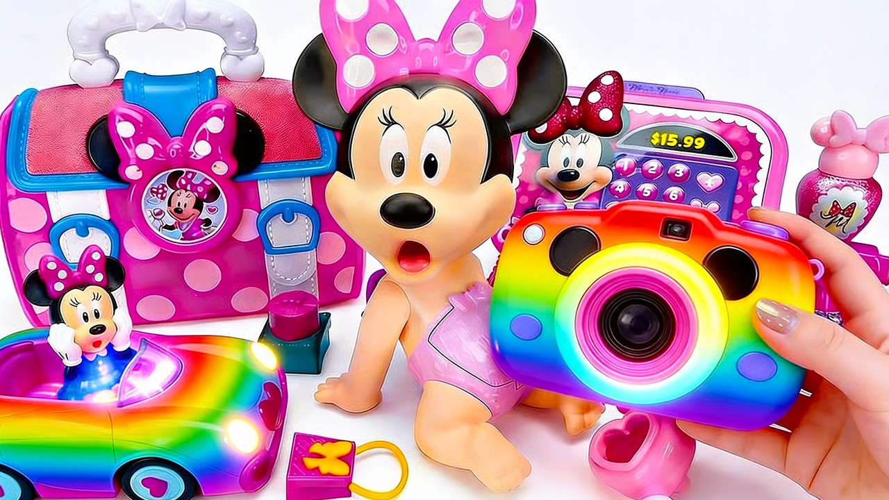 Minnie Mouse 2026🎀 Set Unboxing del maquillaje vs juego médico rosa de Minnie, colección de Disney