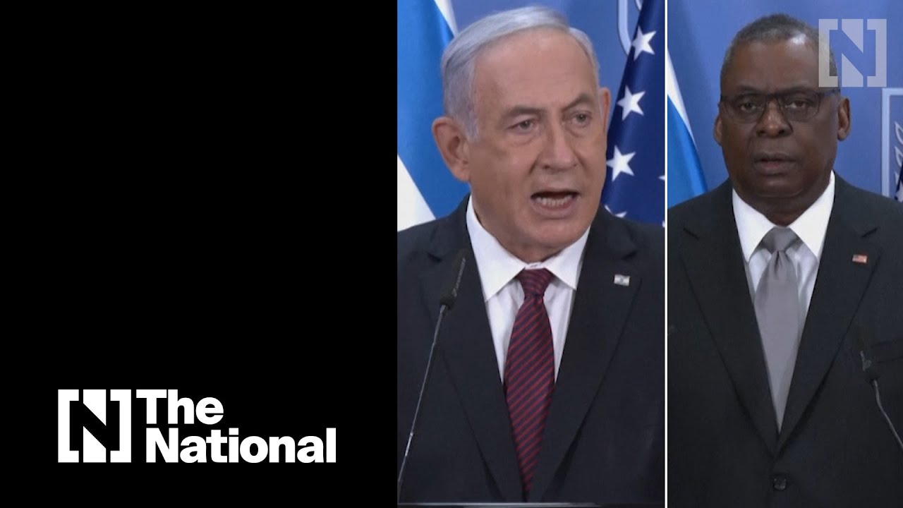 Benjamin Netanyahu rails against Iran during press conference with Lloyd Austin