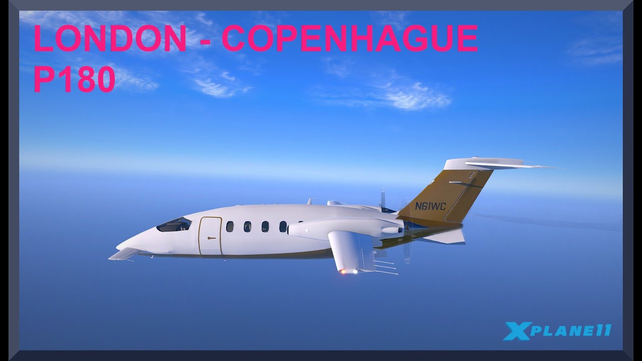London City (EGLC) to Copenhague (EKCH) | Piaggio 180 Avanti | X-Plane 11