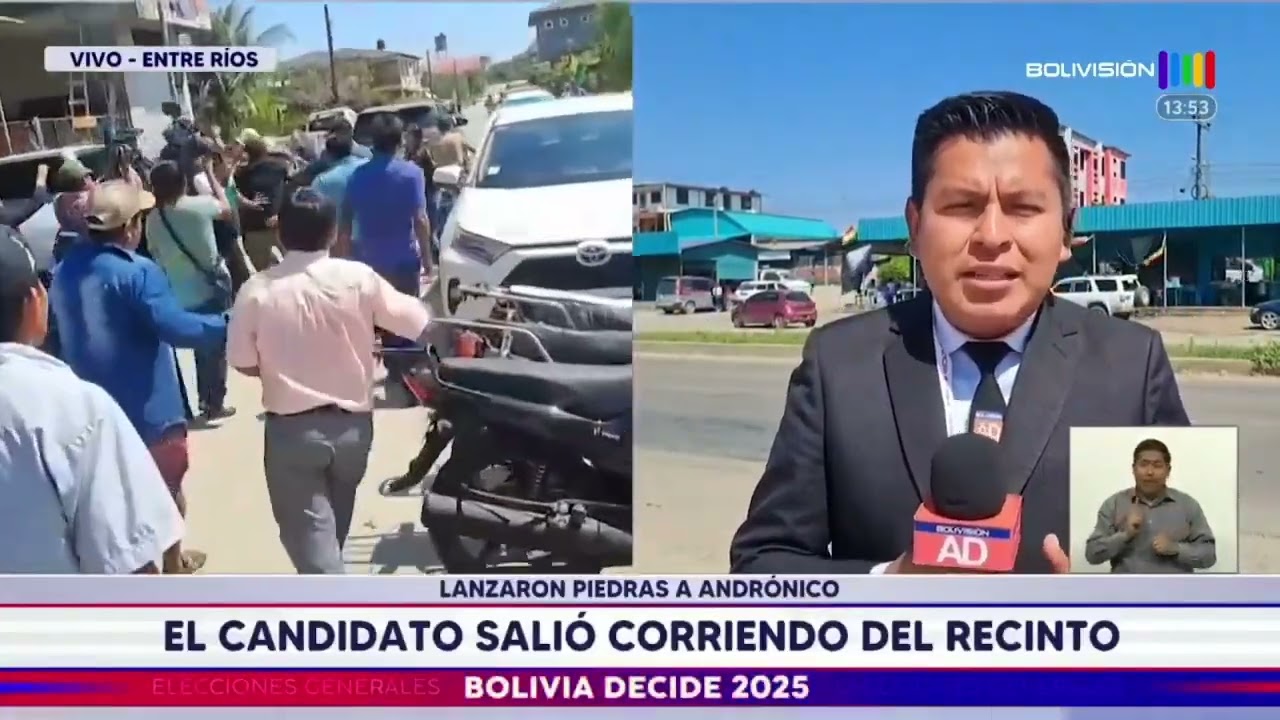 Andrónico Rodriguez sufrio algunos incidentes al momento de votar en su recinto electoral