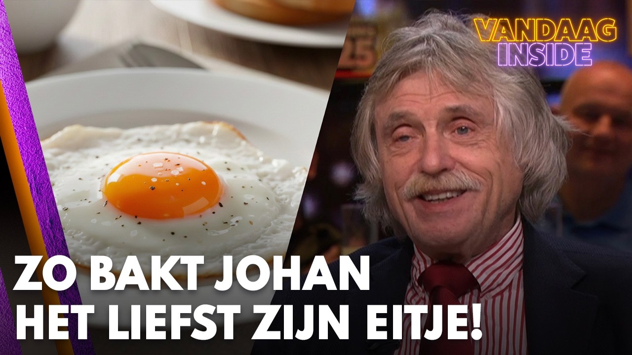 Johan Derksen vertelt in geuren en kleuren hoe hij zijn eitje het liefst gebakken heeft