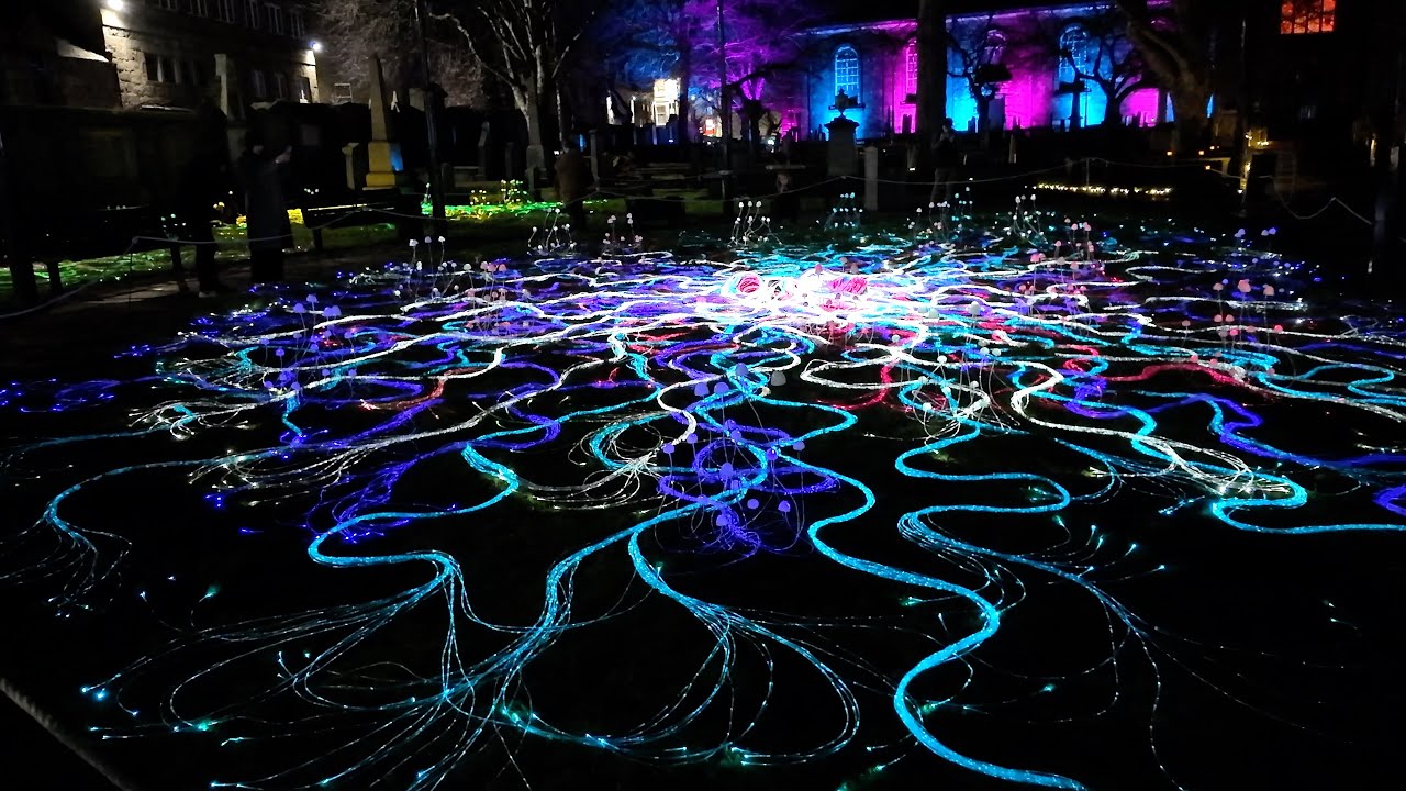 2025 SPECTRA Festival of Light in Aberdeen - Mycelium Network by Stevie Thompson in St Nicholas Kirk