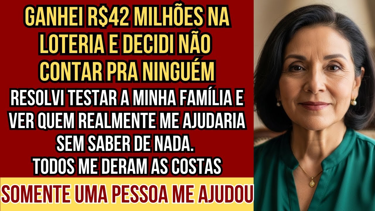 HISTORIAS REAIS. Ganhei milhões na loteria e não contei pra ninguém. Resolvi testar minha família e