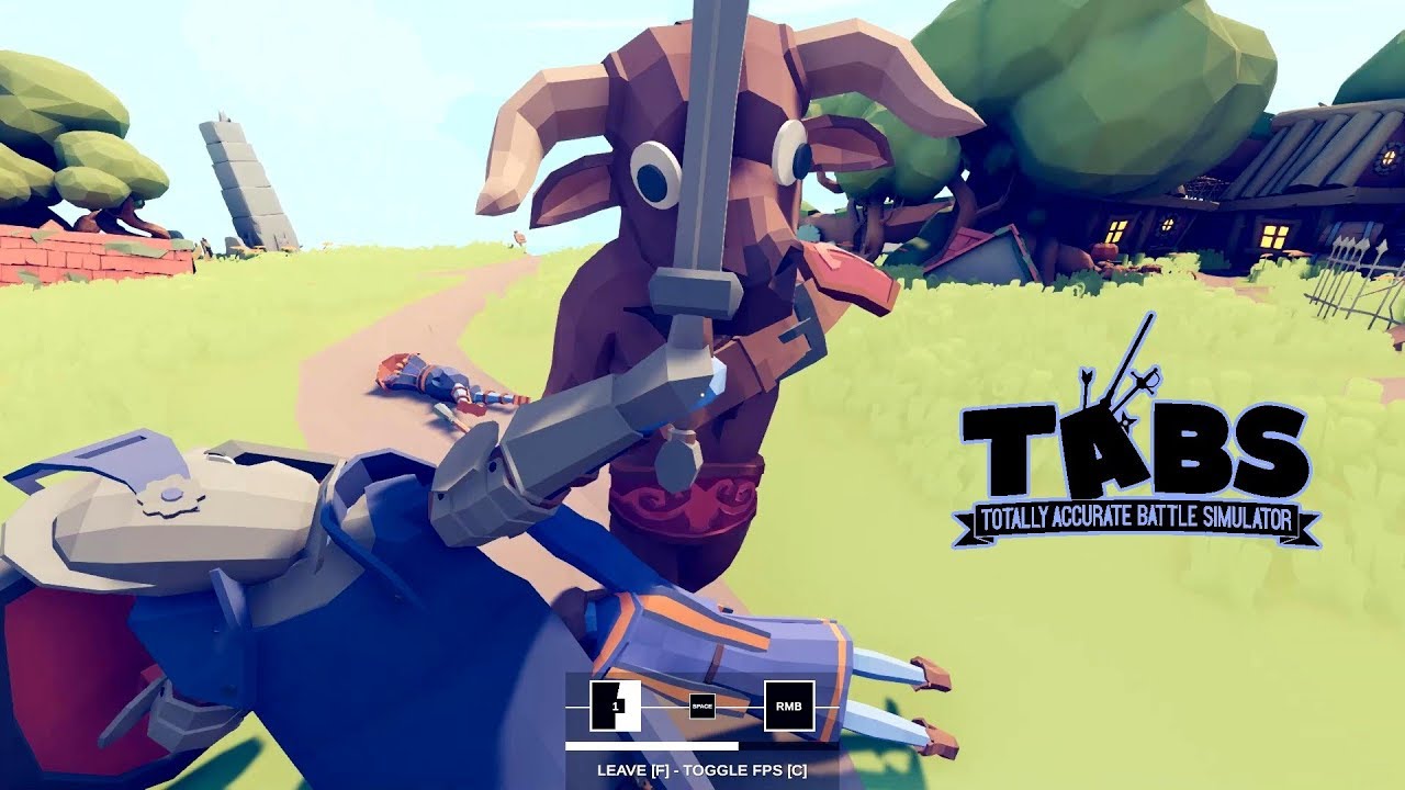 Me playing Mini Boss Battle #1 Minotaur (First person/Third person) - TABS Unit Possession Update