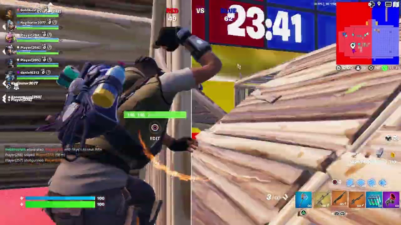 I played Red VS Blue and it was an INSANE Battle!!! | Fortnite Chapter 4 Season 4 Gameplay
