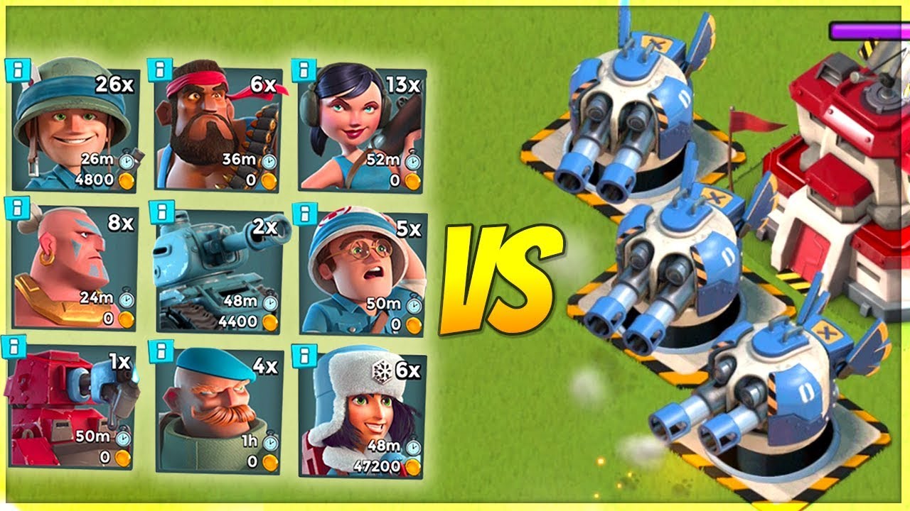 3 MAX Boom Surprises VS EVERY SINGLE Troop! Boom Beach Testing!