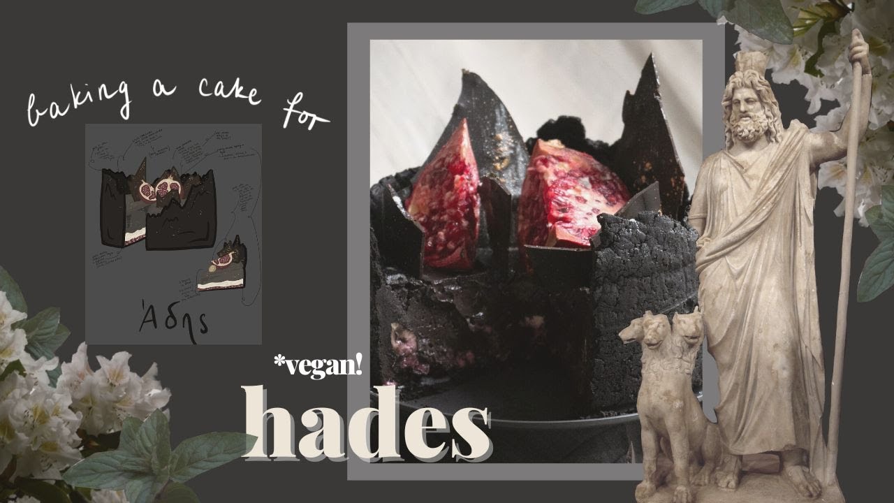 baking a cake for hades (vegan black cocoa cheesecake!)