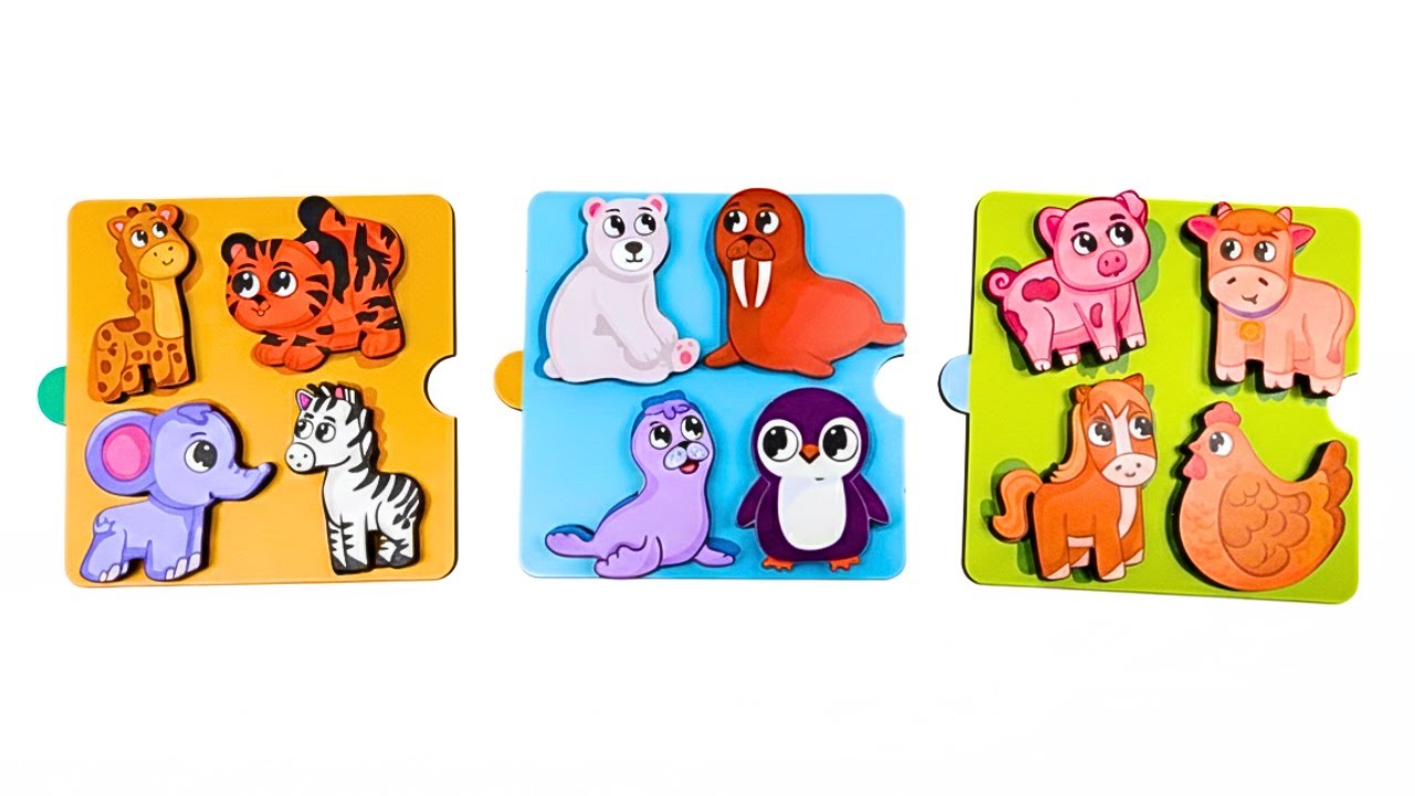 Learn Animal Fun Facts with Activity Puzzle | Best Video for Preschool Toddlers & Kids