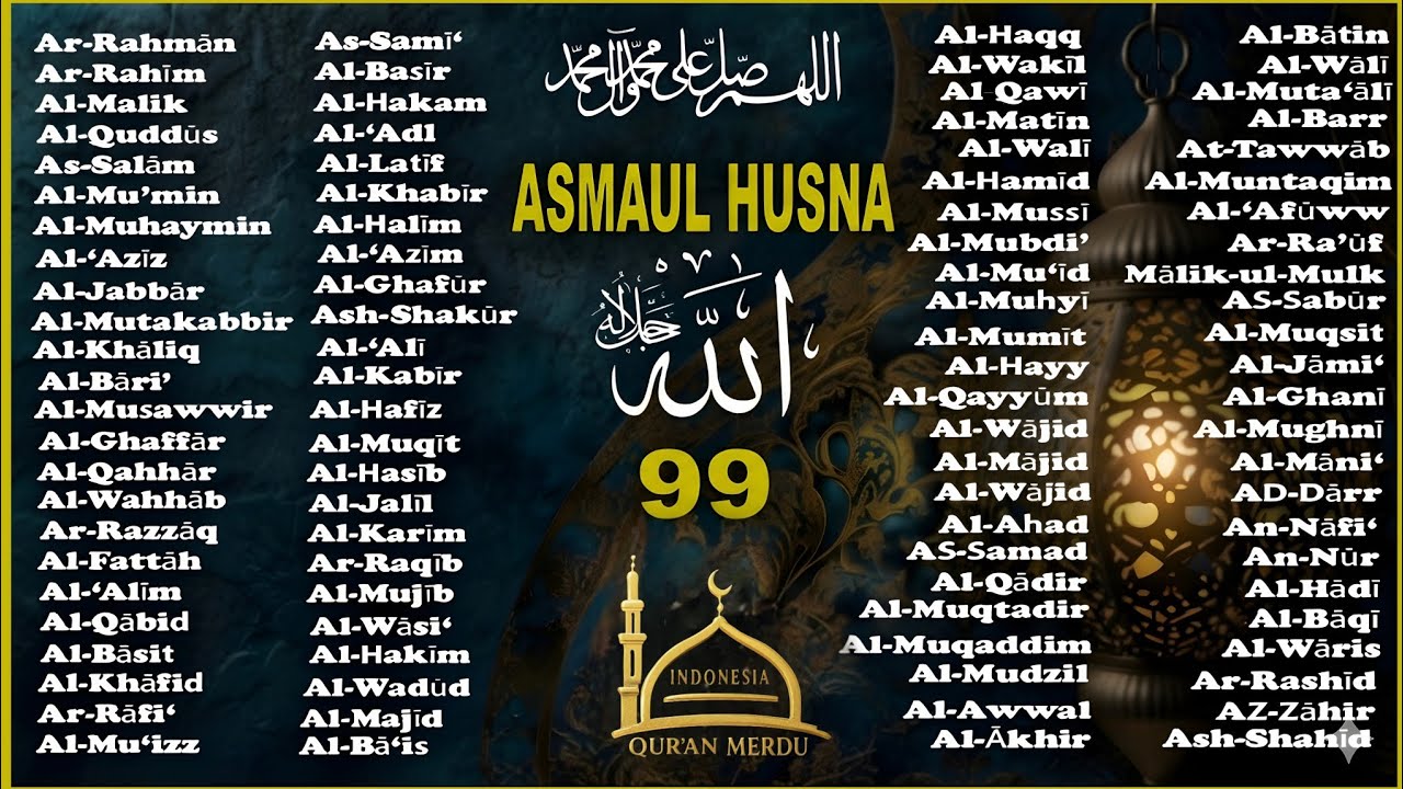 ASMAUL HUSNA MERDU DZIKIR99 NAMA ALLAH DENGANSUARA YANG INDAH | 99 Namesof ALLAH