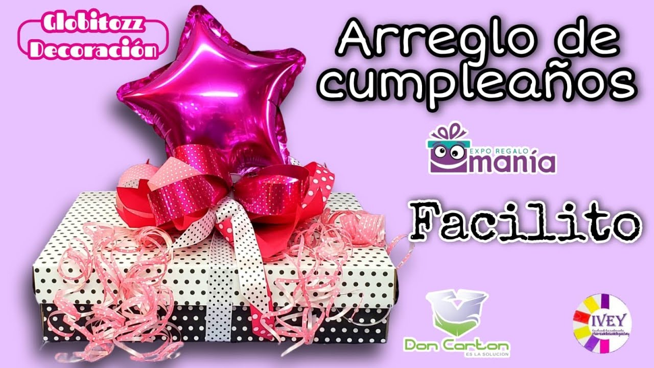 Arreglo de cumpleaños -envoltura de caja craft
