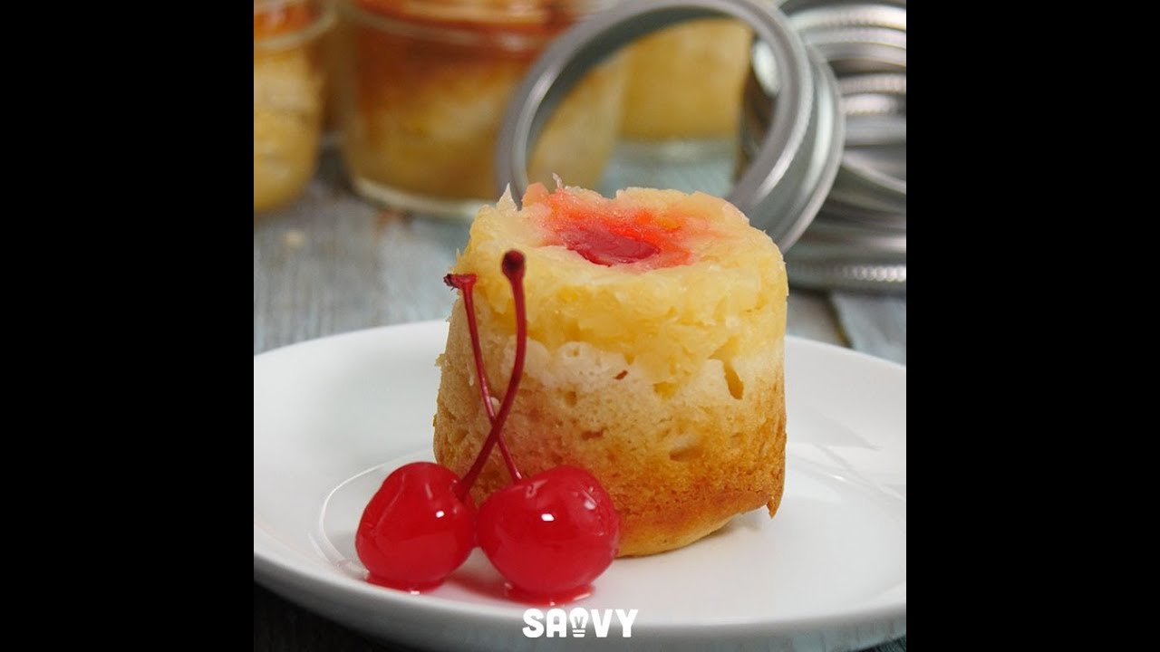 Mason Jar Pineapple Upside Down Cake | Dessert