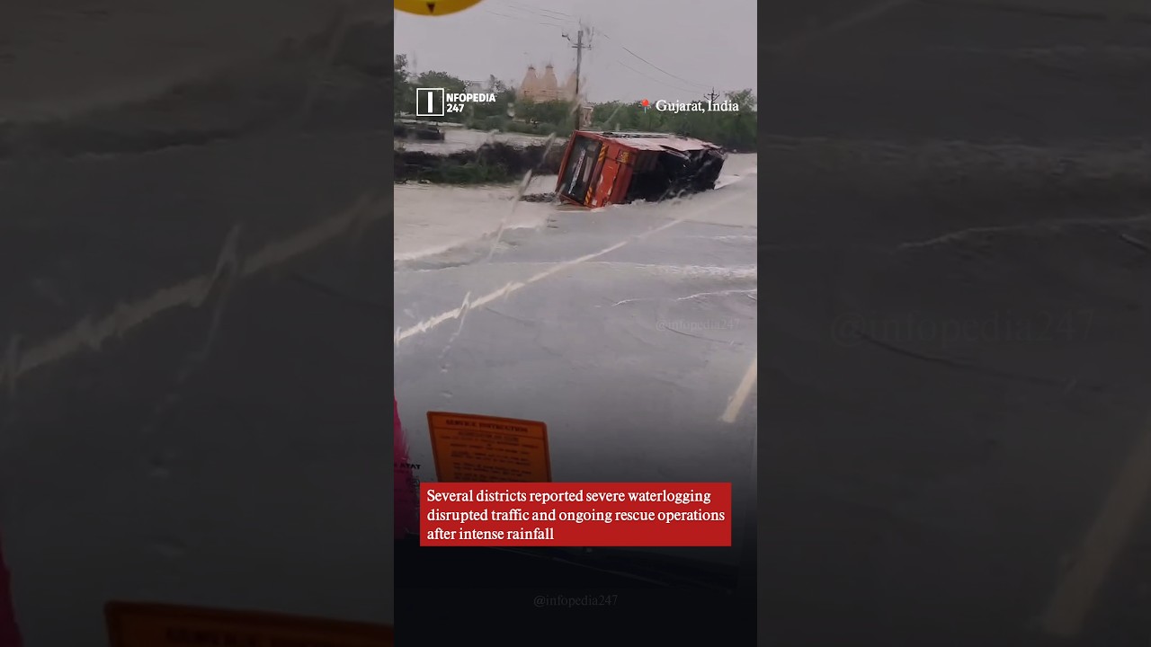 Gujarat Floods 2026: Heavy Rain Submerges Roads, Thousands Evacuated | IMD Issues Rain Alert