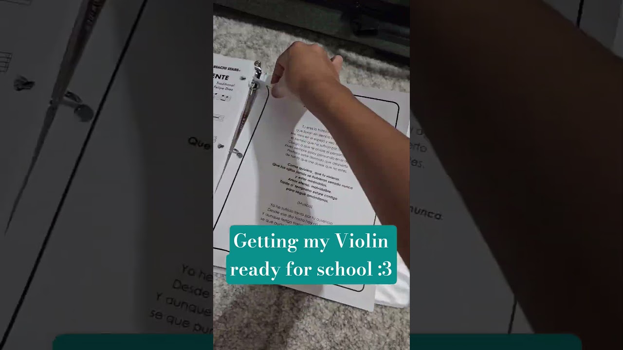 getting my Violin ready for school:3 