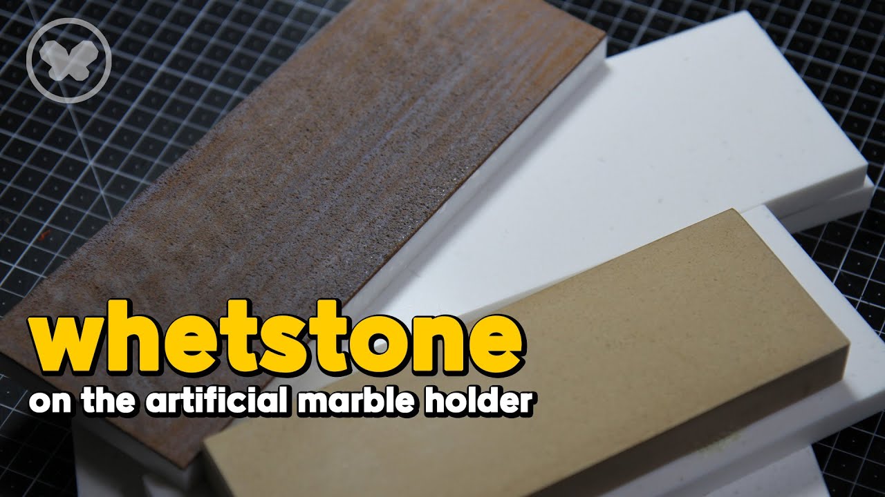 How to mount the whetstone on the artificial marble holder