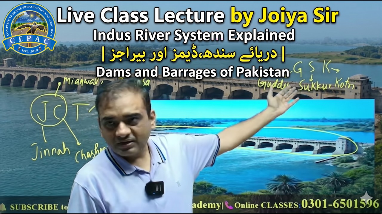 Indus River Explained | Dams and Barrages of Pakistan | CEPAC Academy Multan