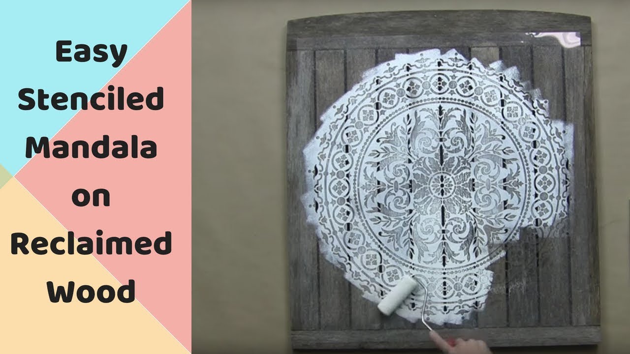 Mandala Stencil On Reclaimed Wood! Cutting Edge Stencils