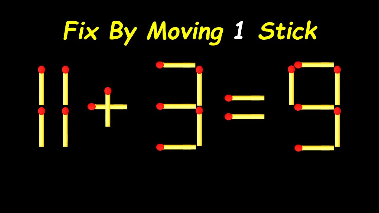 Fix This Equation by Moving JUST ONE Stick – Brain Teaser!