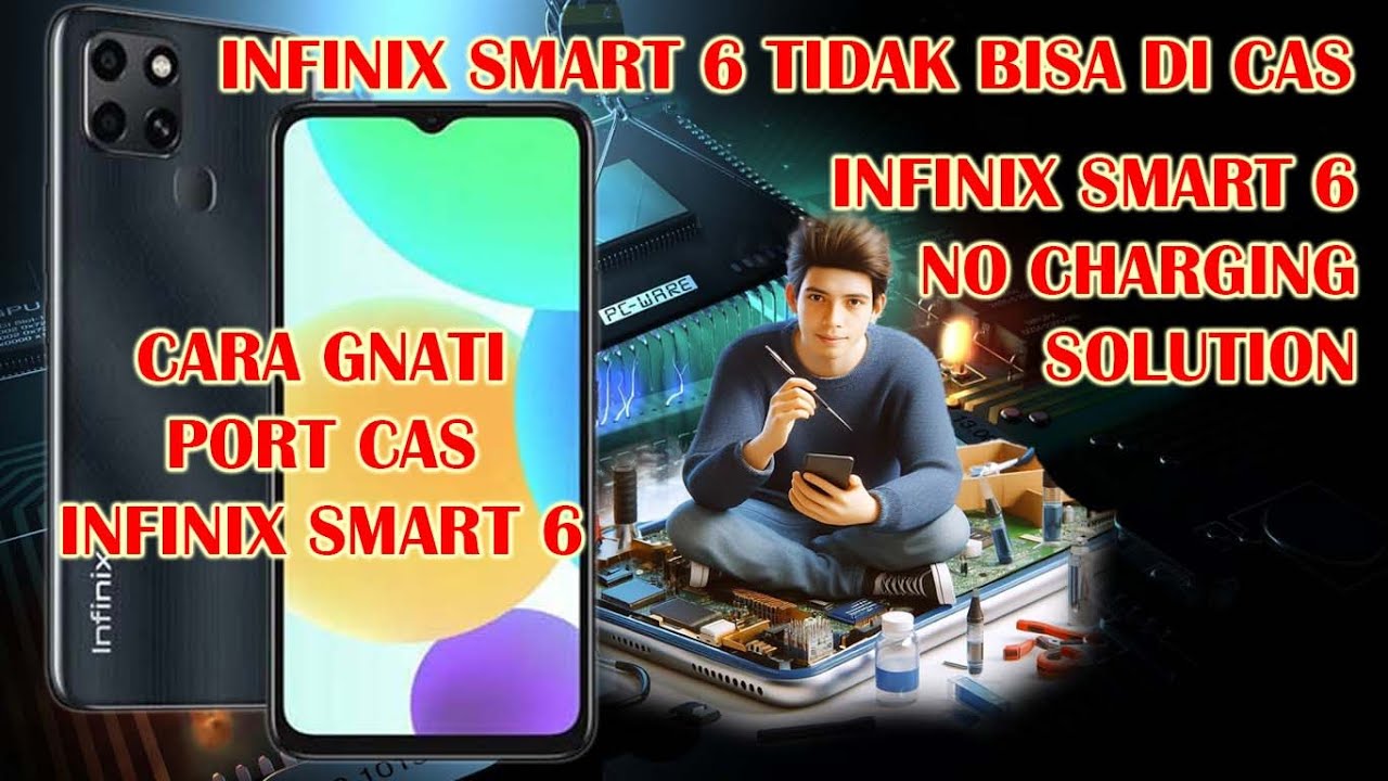 INFINIX SMART 6 TIDAK BISA DI CAS //INFINIX SMART 6 NO CHARGING