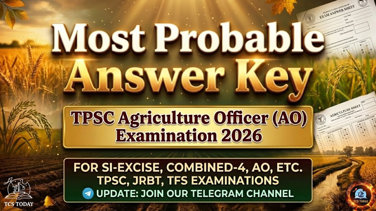 TPSC Agriculture Officer(AO) 2026 | Most Probable Answer Key | Calculate Your Marks Now
