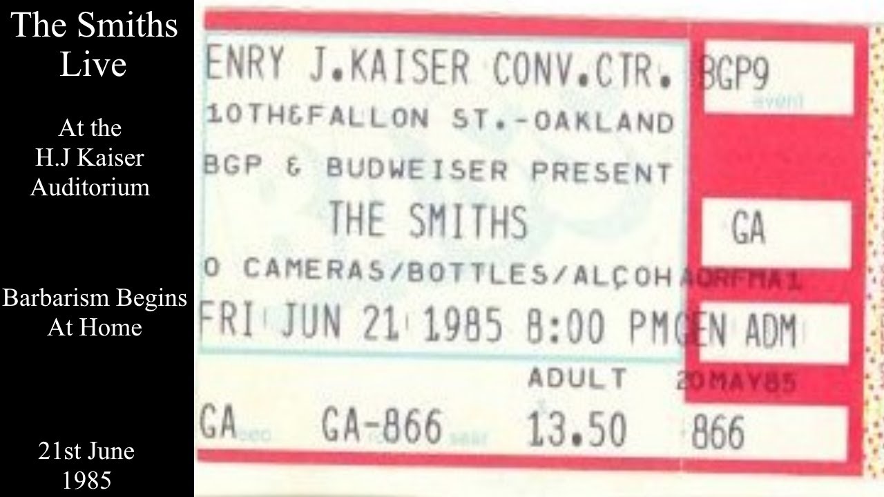 The Smiths Live | Barbarism Begins At Home | H.J Kaiser Auditorium | June 1985