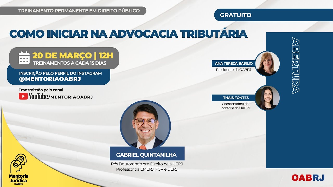 Como Iniciar na Advocacia Tributária - Treinamento em Direito Tributário - 20/03 - 12h