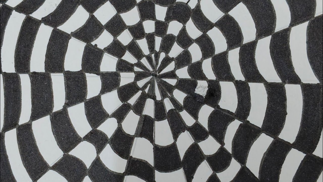 Hypnotic black & white vibes | Optical illusion ✨🪄#trendingshorts #art#zentangle #doodleart#viral 