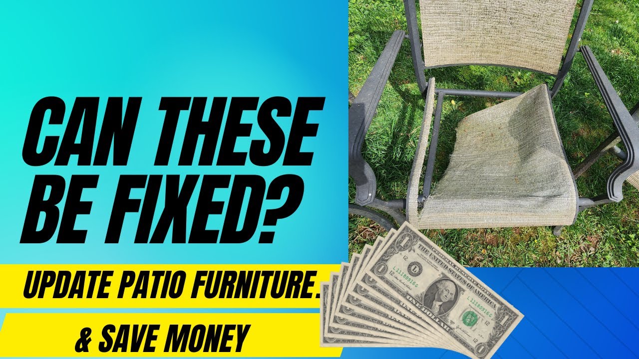 How to Replace Two-Piece Sling Chair Fabric- Cheapest way!