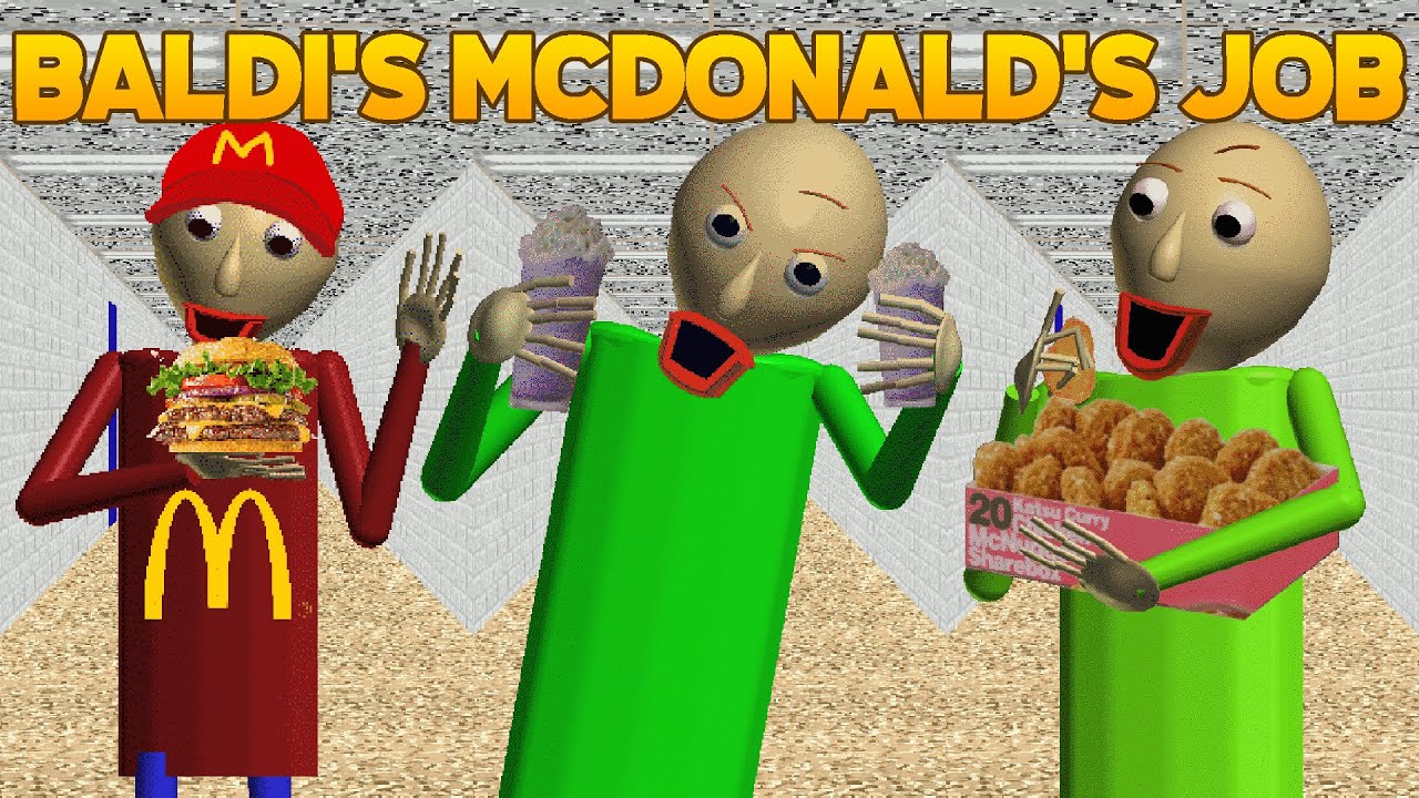 Job,Grimace Shake,Nuggs! | Baldi's McDonalds (3 Mods) [Baldi's Basics Mod]