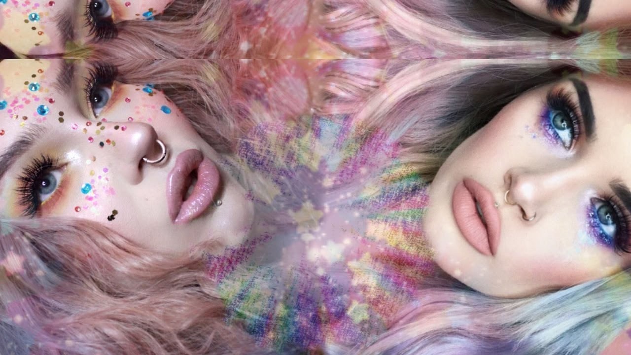 festival glitter makeup tutorial / collab with atleeeey