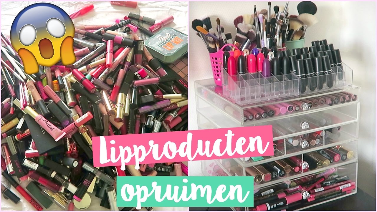Make-up stash opruimen || LIPPRODUCTEN
