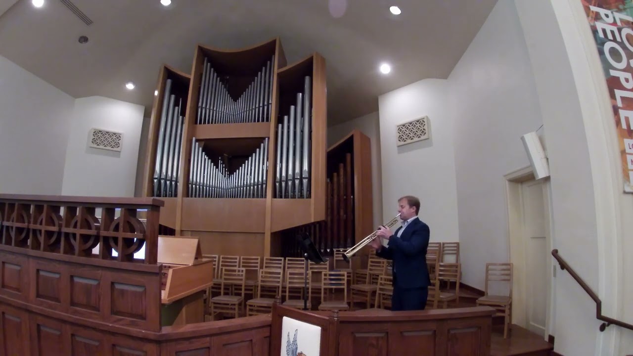 Handel - Suite in D Major - I. Overture (Jason Dovel, baroque trumpet; Ted Gentry, organ)