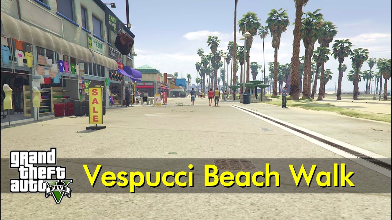 Vespucci Beach Sidewalk | Just Walking | GTA V