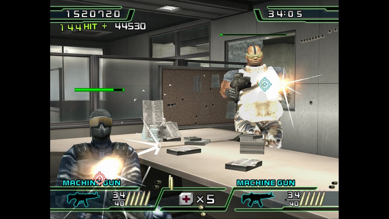 Time Crisis: Crisis Zone PlayStation 2 two player Co-op 60fps