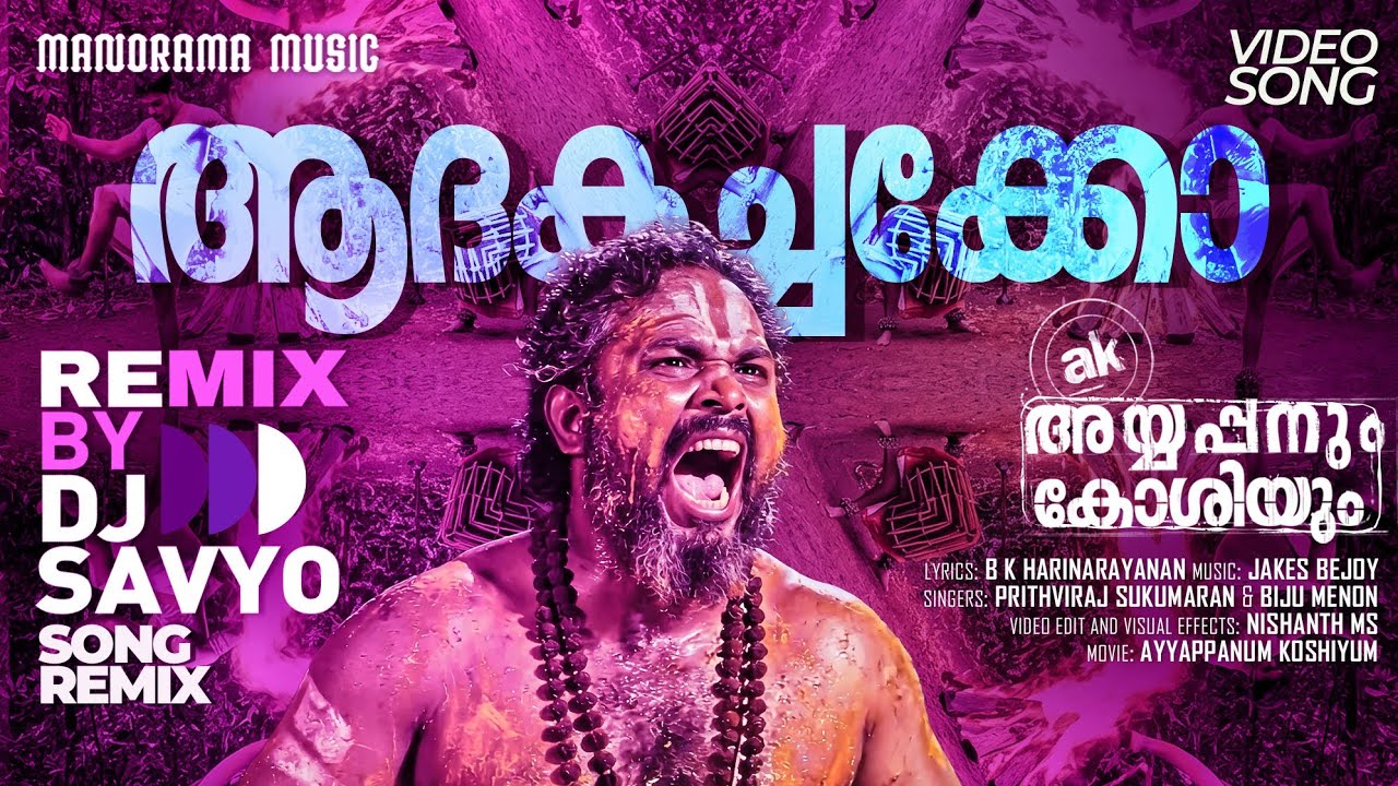 Adakachakko | DJ Remix | Ayyappanum Koshiyum | DJ Savyo | B K Harinarayanan | Jakes Bejoy #djremix
