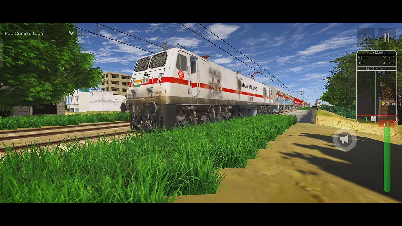 Rail sim world | rajdhani express departure in station android phone game.