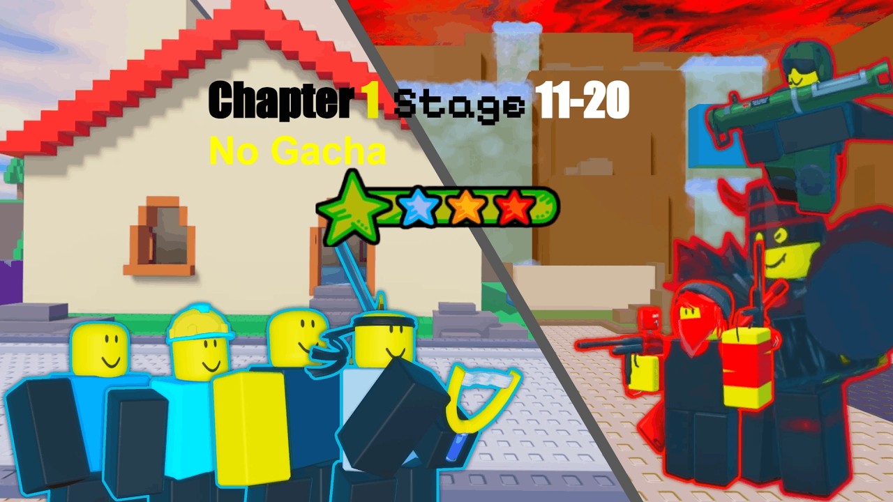 3 Star Chapter 1 Stage 11-20 Tutorial Full Walkthrough| The Battle Bricks