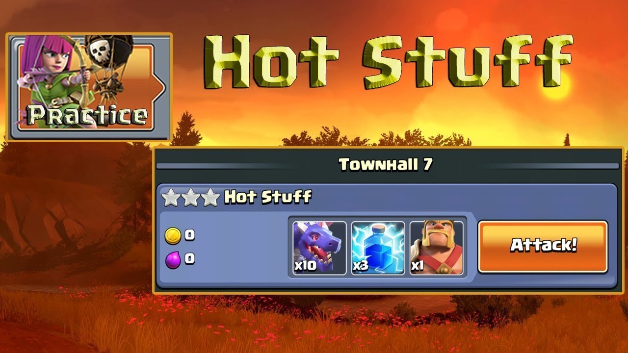 How to Use TH7 Dragon Attack Strategy - FUNNELING| clash of clans | HOT STUFF