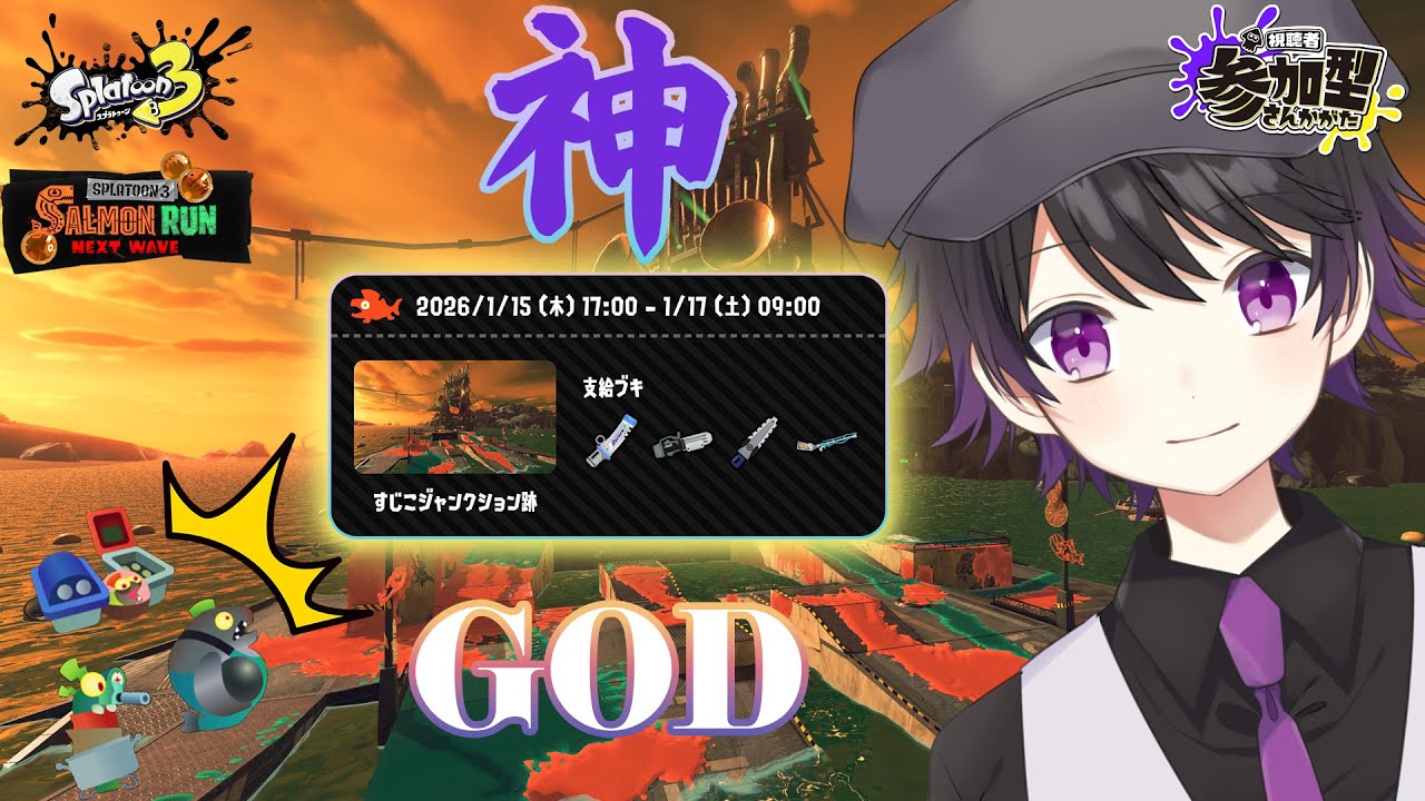 【Splatoon3／参加型】イカ研がヤケクソで考えた編成で遊ぼう【サーモンラン】【寝落ち歓迎】　※配信テスト枠