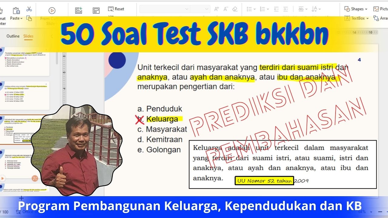 50 soal test SKB CPNS & PPPK bkkbn || Prediksi dan Pembahasan