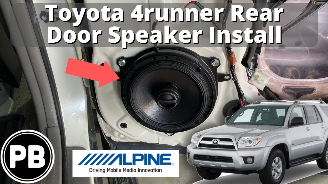 Установка динамика в заднюю дверь Toyota 4Runner 2003–2009 гг.